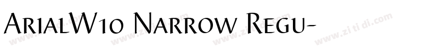 ArialW10 Narrow Regu字体转换